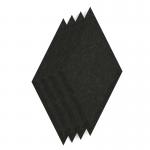 Sch! Acoustic Wall Tile - Set of 4 - Bevelled Edge - Diamond - Raven Black SCH00288