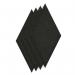 Sch! Acoustic Wall Tile - Set of 4 - Bevelled Edge - Diamond - Raven Black SCH00288