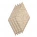 Sch! Acoustic Wall Tile - Set of 4 - Bevelled Edge - Diamond - Oatmeal Beige SCH00290