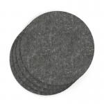 Sch! Acoustic Wall Tile - Set of 4 - Square Edge - Circle - Graphite Charcoal SCH00297