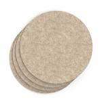 Sch! Acoustic Wall Tile - Set of 4 - Square Edge - Circle - Oatmeal Beige SCH00300