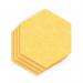 Sch! Acoustic Wall Tile - Set of 4 - Square Edge - Hexagon - Buttercup Yellow SCH00301