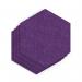 Sch! Acoustic Wall Tile - Set of 4 - Square Edge - Hexagon - Plum Purple SCH00303