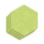 Sch! Acoustic Wall Tile - Set of 4 - Square Edge - Hexagon - Lime Green SCH00304