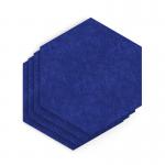 Sch! Acoustic Wall Tile - Set of 4 - Square Edge - Hexagon - Cobalt Blue SCH00305