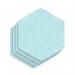 Sch! Acoustic Wall Tile - Set of 4 - Square Edge - Hexagon - Sky Light Blue SCH00306