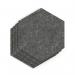 Sch! Acoustic Wall Tile - Set of 4 - Square Edge - Hexagon - Graphite Charcoal SCH00307
