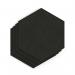 Sch! Acoustic Wall Tile - Set of 4 - Square Edge - Hexagon - Raven Black SCH00308