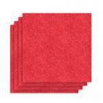 Sch! Acoustic Wall Tile - Set of 4 - Square Edge - Square - Poppy Red SCH00312
