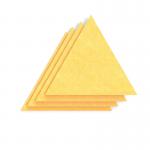 Sch! Acoustic Wall Tile - Set of 4 - Square Edge - Triangle - Buttercup Yellow SCH00321