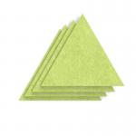 Sch! Acoustic Wall Tile - Set of 4 - Square Edge - Triangle - Lime Green SCH00324