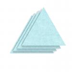 Sch! Acoustic Wall Tile - Set of 4 - Square Edge - Triangle - Sky Light Blue SCH00326