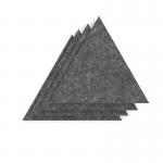 Sch! Acoustic Wall Tile - Set of 4 - Square Edge - Triangle - Graphite Charcoal SCH00327