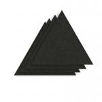 Sch! Acoustic Wall Tile - Set of 4 - Square Edge - Triangle - Raven Black SCH00328
