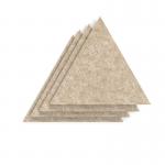 Sch! Acoustic Wall Tile - Set of 4 - Square Edge - Triangle - Oatmeal Beige SCH00330