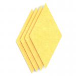 Sch! Acoustic Wall Tile - Set of 4 - Square Edge - Diamond - Buttercup Yellow SCH00331