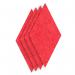 Sch! Acoustic Wall Tile - Set of 4 - Square Edge - Diamond - Poppy Red SCH00332