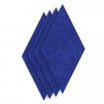 Sch! Acoustic Wall Tile - Set of 4 - Square Edge - Diamond - Cobalt Blue SCH00335