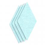 Sch! Acoustic Wall Tile - Set of 4 - Square Edge - Diamond - Sky Light Blue SCH00336