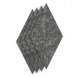 Sch! Acoustic Wall Tile - Set of 4 - Square Edge - Diamond - Graphite Charcoal SCH00337