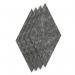 Sch! Acoustic Wall Tile - Set of 4 - Square Edge - Diamond - Graphite Charcoal SCH00337