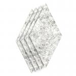 Sch! Acoustic Wall Tile - Set of 4 - Square Edge - Diamond - Pebble Light Grey SCH00339