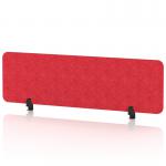 Sch! Acoustic Desktop Screen - Rectangle - 1400 x 400mm - Poppy Red SCH00372