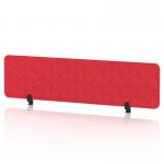 Sch! Acoustic Desktop Screen - Rectangle - 1600 x 400mm - Poppy Red SCH00382