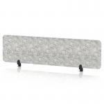Sch! Acoustic Desktop Screen - Rectangle - 1600 x 400mm - Pebble Light Grey SCH00389