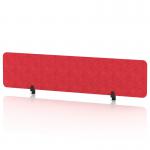 Sch! Acoustic Desktop Screen - Rectangle - 1800 x 400mm - Poppy Red SCH00392
