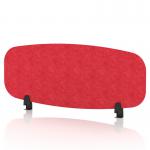 Sch! Acoustic Desktop Screen - Oblong - 1000 x 400mm - Poppy Red SCH00412