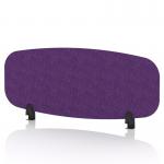 Sch! Acoustic Desktop Screen - Oblong - 1000 x 400mm - Plum Purple SCH00413