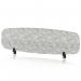 Sch! Acoustic Desktop Screen - Oblong - 1400 x 400mm - Pebble Light Grey SCH00439