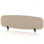 Sch! Acoustic Desktop Screen - Oblong - 1400 x 400mm - Oatmeal Beige SCH00440