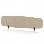 Sch! Acoustic Desktop Screen - Oblong - 1600 x 400mm - Oatmeal Beige SCH00450