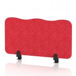 Sch! Acoustic Desktop Screen - Wave - 800 x 400mm - Poppy Red SCH00462