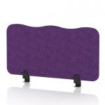 Sch! Acoustic Desktop Screen - Wave - 800 x 400mm - Plum Purple SCH00463