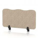 Sch! Acoustic Desktop Screen - Wave - 800 x 400mm - Oatmeal Beige SCH00470