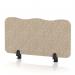 Sch! Acoustic Desktop Screen - Wave - 800 x 400mm - Oatmeal Beige SCH00470