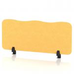 Sch! Acoustic Desktop Screen - Wave - 1000 x 400mm - Buttercup Yellow SCH00471