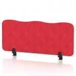 Sch! Acoustic Desktop Screen - Wave - 1000 x 400mm - Poppy Red SCH00472