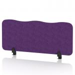Sch! Acoustic Desktop Screen - Wave - 1000 x 400mm - Plum Purple SCH00473