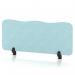 Sch! Acoustic Desktop Screen - Wave - 1000 x 400mm - Sky Light Blue SCH00476