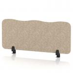 Sch! Acoustic Desktop Screen - Wave - 1000 x 400mm - Oatmeal Beige SCH00480