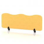 Sch! Acoustic Desktop Screen - Wave - 1200 x 400mm - Buttercup Yellow SCH00481