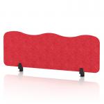 Sch! Acoustic Desktop Screen - Wave - 1200 x 400mm - Poppy Red SCH00482