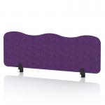 Sch! Acoustic Desktop Screen - Wave - 1200 x 400mm - Plum Purple SCH00483