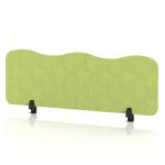 Sch! Acoustic Desktop Screen - Wave - 1200 x 400mm - Lime Green SCH00484