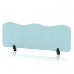 Sch! Acoustic Desktop Screen - Wave - 1200 x 400mm - Sky Light Blue SCH00486