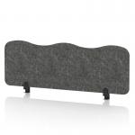 Sch! Acoustic Desktop Screen - Wave - 1200 x 400mm - Graphite Charcoal SCH00487